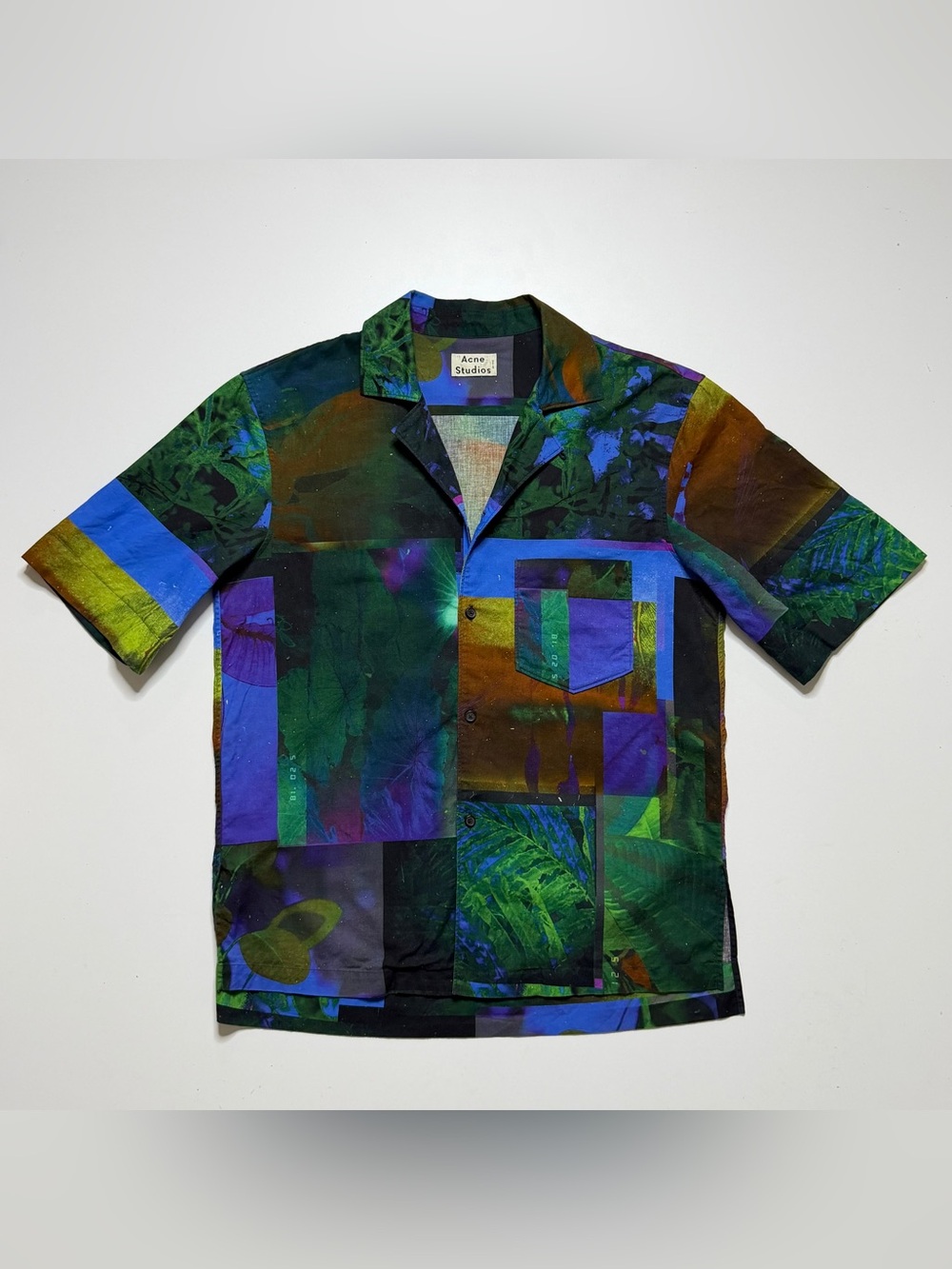 Acne Studios SS20 Simon Plant Vacation Short Sleeve Shirt Mens Medium 48
